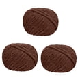 thumbnail image 3 of Hilo grueso para crochet, hilo portátil, suave y grueso para tejer , suministros para proyectos de bricolaje para tejer a mano, chales, bolsos, Marrón, 3 of 8