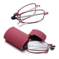 thumbnail image 1 of Lunettes de Lecture Pliantes Unisexes avec Étui à Lunettes Hommes Femmes Jambes Télescopiques Rotation Presbytie Lunettes Soins de la Vision Lunettes de Soleil de Cyclisme PRD, 1 of 3