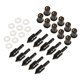 thumbnail image 2 of Tornillos y tuercas de montaje para parabrisas de carenado universal M5 Negro, 2 of 8