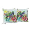 thumbnail image 6 of Ambesonne Tropical Throw Pillow Cover 2 Pack, Flowers Parrots Love, 24", Multicolor, 6 of 6