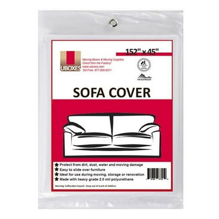 Merchandise Waterproof Polyethylene Sofa Cover, Clear, Slipcover Protection
