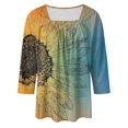 thumbnail image 5 of Bovemsi Camisole Tops for Women Vintage Solid Color T Shirt With Square Neck Ladies Casual Pleated Loose And Flowing Sleeve Top Basic Tanks, 5 of 6