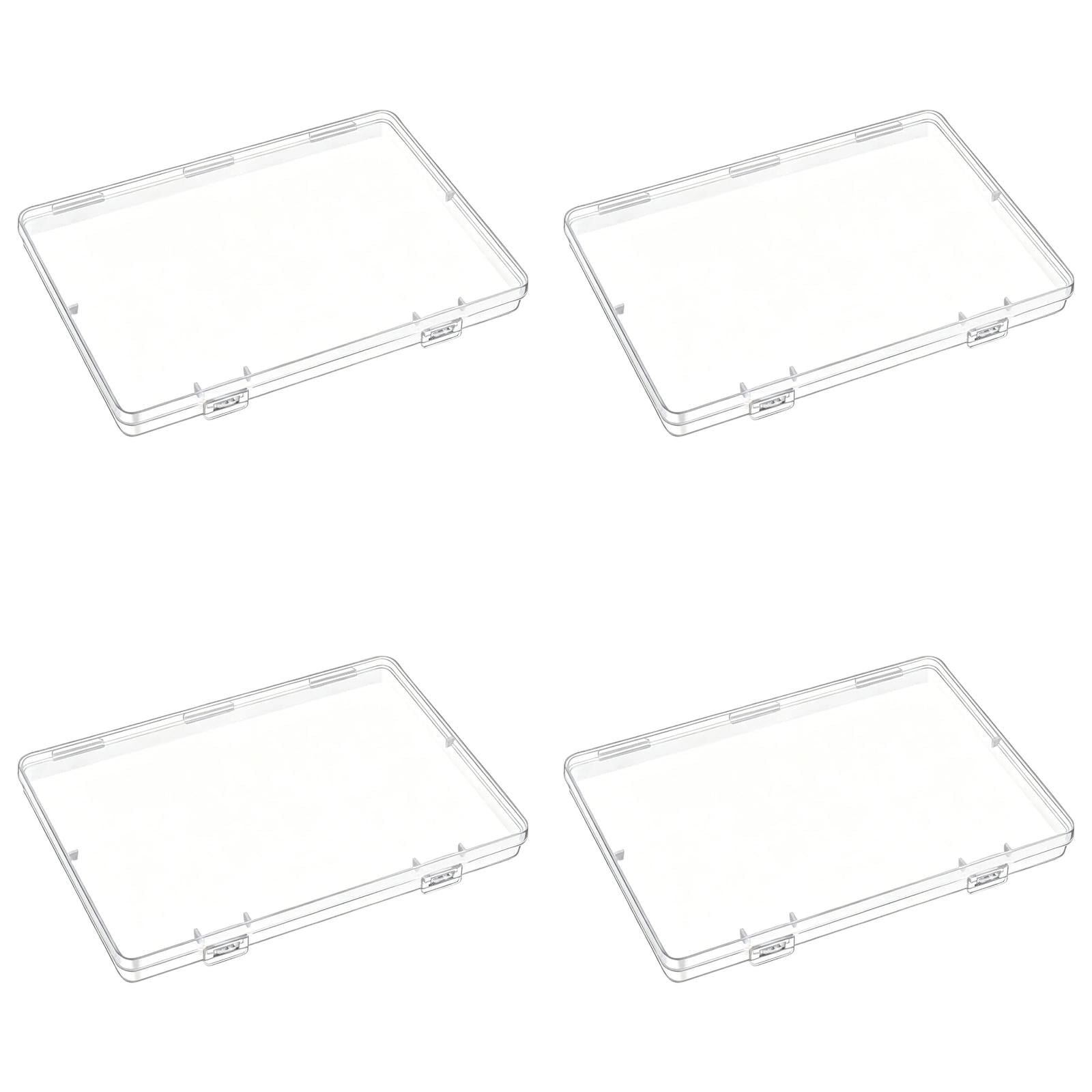 Solivara Flat Breast Freezer Storage Organizer Space Saving Breastmilk Tray For Breastfeeding Bag Organization Reusable Containers(Clear*4,7.48*5.12in)