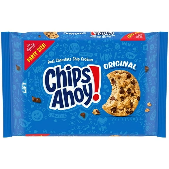 CHIPS AHOY! Original Chocolate Chip Cookies, Party Size, 25.3 oz (Pack of 2)