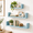 Blue, variant on White Floating Shelves Set Of 3 Solid Wood Wall Mounted