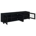 thumbnail image 6 of Pemberly Row Wood 79" TV Stand Media Console with Framed Glass Panels Black, 6 of 13