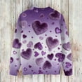 thumbnail image 4 of Dwralegc Womens Valentine Sweaters Heart Print Lightweight Sweaters Crew Neck Knitted Cute 2026 Fashion Sweater Tops Purple M, 4 of 4