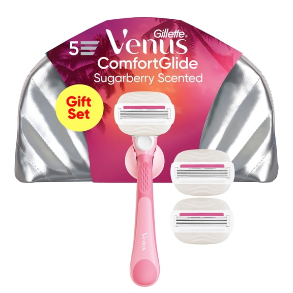 Holiday Venus ComfortGlide 5-Blade, Sugarberry Scented Women's Razor Set