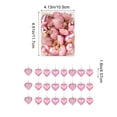 thumbnail image 3 of DwellJoy Valentine's Day Heart Ornaments, 24-Pack Heart Shaped Hanging Decorations for Romantic Party, Christmas Tree, Wedding, Glossy Matte Glitter Plastic Decorative Hearts, 3 of 9