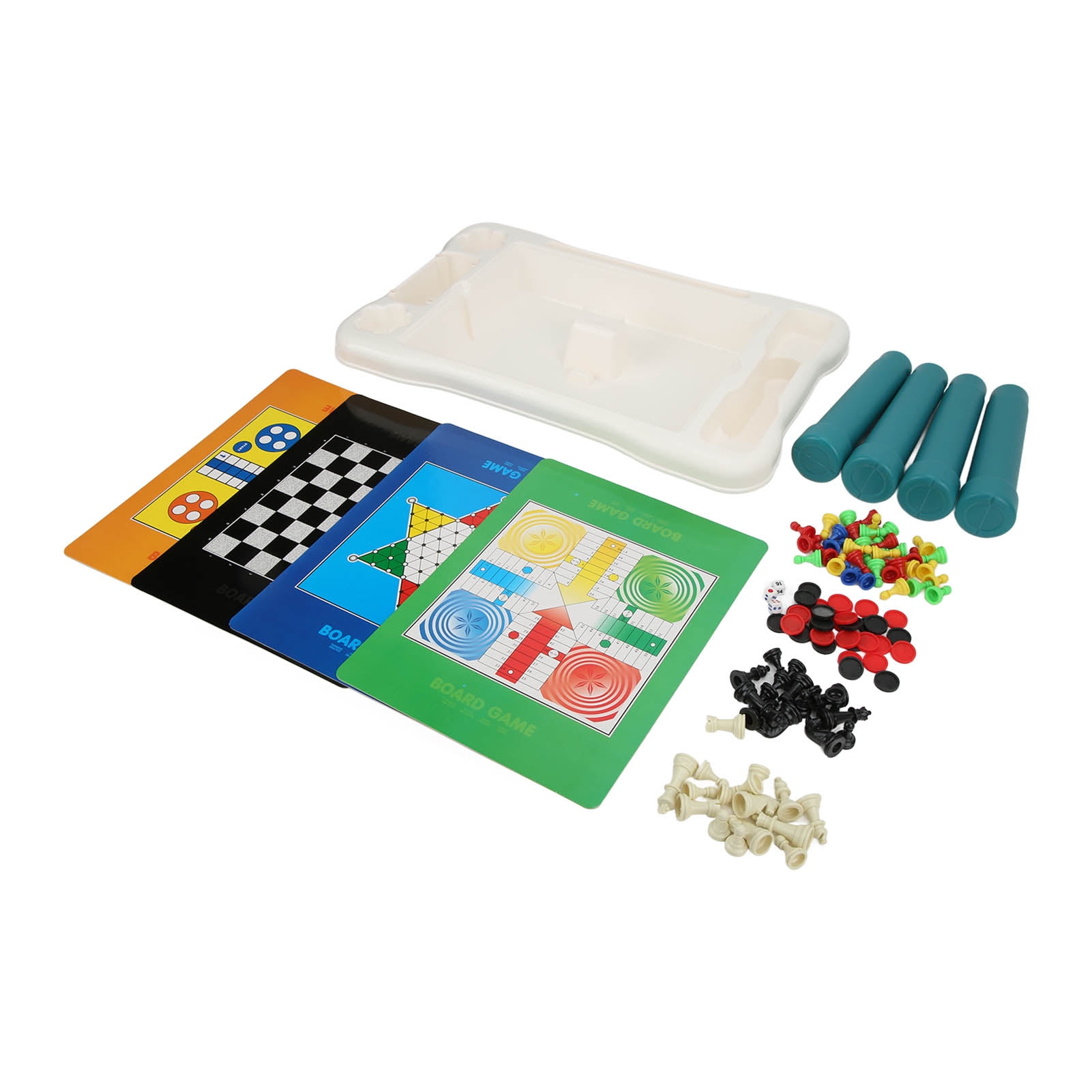 FAGINEY 8 In 1 Board Game Set With Chess Draughts Portable Children Square Board Game Table For