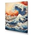 thumbnail image 2 of Designart "The Yellow Great Wave A Masterpiece from Kanagawa II" Nautical & Beach Wall Decor, 2 of 5