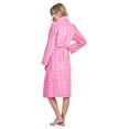 thumbnail image 4 of Casual Nights Women's Dot Long Sleeve Mini Popcorn Fleece Plush Robe - Pink, 4 of 4
