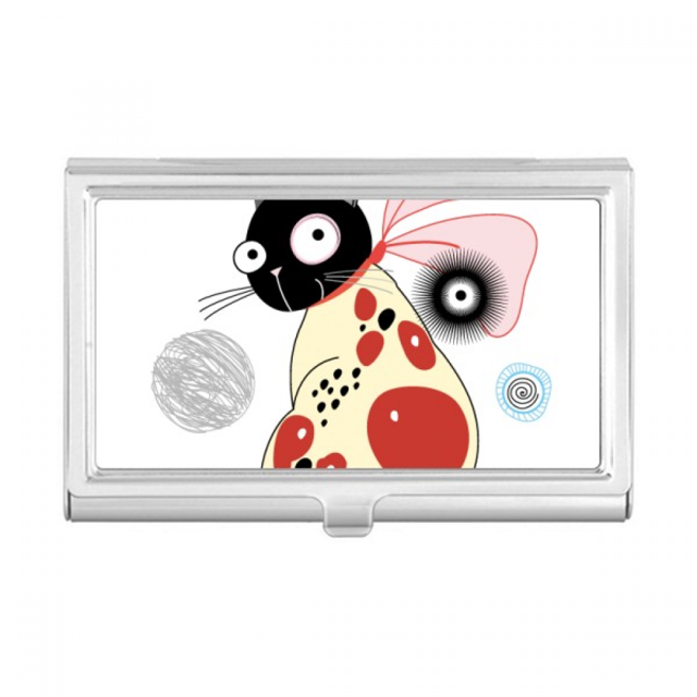 Animal Pet Lover Cute Cat Business Card Holder Case Pocket Box Wallet