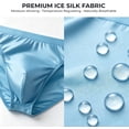 thumbnail image 6 of Kudavo Men's Bikini Underwear - 4 Pack Ice Silk Briefs, 6 of 16