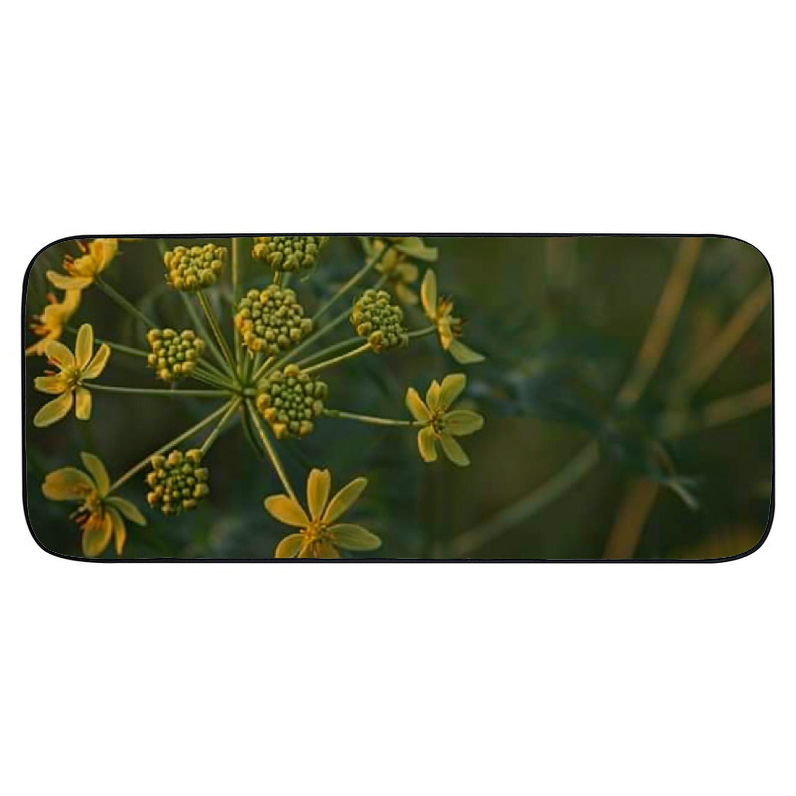 PHYHOO Decorative Door Mat, Door Mat with Non-Slip Rubber Backing, Easy Cleaning, Traps Dirt, Rug for Entry, Patio, Garage - Plant Flower Nature Spring Floral Summer Green 19.68*47.24 in