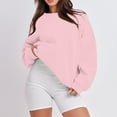 thumbnail image 5 of Resicozy Oversized Sweatshirt for Women Crewneck Sweaters Casual Tops Comfy Fall Fashion Sweatshirt Winter Clothes 2026 Pink XL, 5 of 6