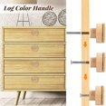 thumbnail image 2 of Perillas de cajón de madera de seis piezas de Color Natural, perillas de gabinete de ratán con tornillos para armario, muebles bohemios, 2 of 5