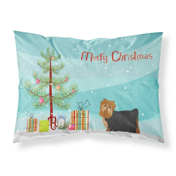 Carolines Treasures CK3490PILLOWCASE Yorkshire Terrier Christmas Tree Fabric Standard Pillowcase Standard multicolor