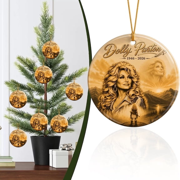 Dolly Memorial Parton Christmas Ornament Commemorative Hanging Tree Pendant for Home Office Shelf Decor Dolly Gifts for Women Festive Party Accessories