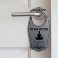 thumbnail image 5 of Do Not Disturb Meditation In Session (Man) Door Hanger | House or Business Door Sign - White Red, 4" x 8", 5 of 8