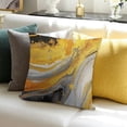 thumbnail image 3 of Pratyus Pillow Covers Decoration Swirl Gold Accents Abstract Painting for Home Sofa Couch - Set of 1, No Insert or Filler 18x18in, 3 of 5
