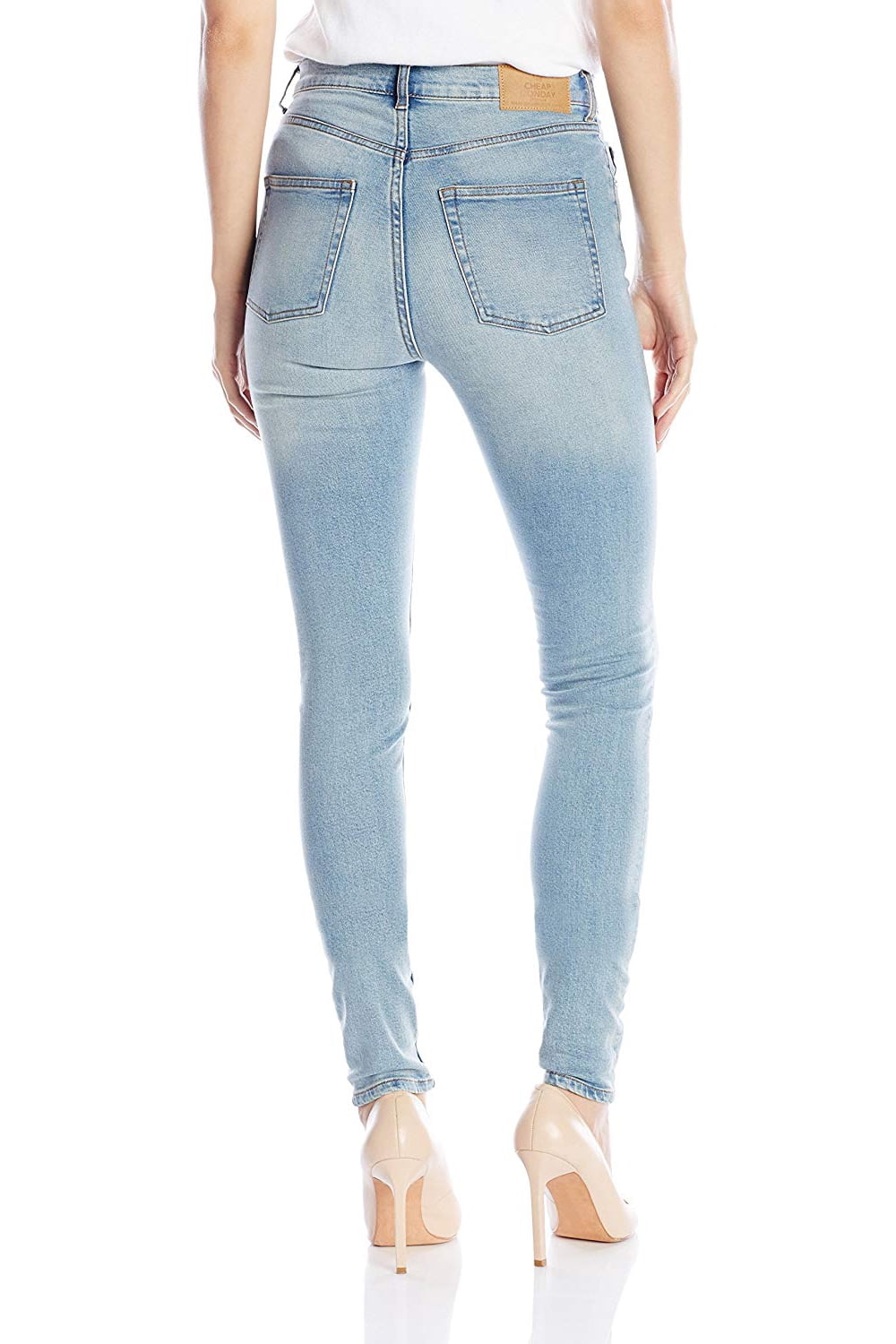 nylon Forventer Udvalg CHEAP MONDAY Women's Second Skin Jeans, Stonewash Blue, 25x32 - Walmart.com