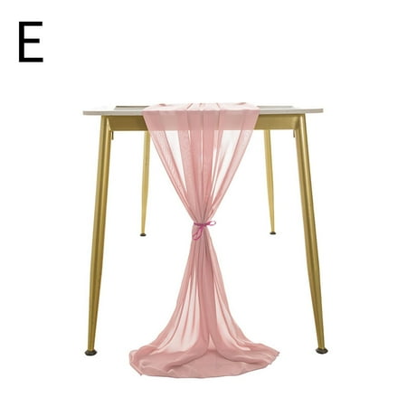 

Table Runner Tablecloth Polyester Wedding Chiffon Banquet Party Table Deco A2Z5