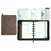 Day-Timer Distressed Simulated Leather Starter Set Planner Cover, 5.5 x 8.5 in.