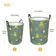 thumbnail image 5 of Kll Cute Yoga Frogs Waterproof Foldable Laundry Hamper Bucket With Handles For Storage Bin,Kids Room,Home Organizer (Medium), 5 of 8