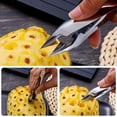 thumbnail image 5 of Dsseng 3Pcs Pineapple Eye Cutter，Pineapple Eye Peeler Remover Tool, Stainless Steel Pineapple Eye Clip and V Shape Pineapple Eye Cutter, for Home Kitchen Fruit Store Supermarket, 5 of 6