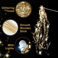 thumbnail image 5 of 20 Pcs Wedding Wands with LED Light,Bexikou Wedding Glitter Foil Tinsel, Light up Wedding Streamers for Wedding Send off and Exits Baby Shower Birthday Party Favors(Champagne), 5 of 6