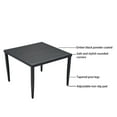 thumbnail image 4 of Outdoor Patio Aluminum 40"x40" Square Dining Table with Tapered Feet & Umbrella Hole, Ember Black Ember Black + Rust Resistant Frame + Garden & Outdoor + Contemporary + Complete Patio Sets + Aluminum, 4 of 5
