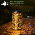 thumbnail image 2 of Solar Hanging Lanterns 2 Pack Outdoor Solar Lights Decorative Lantern Waterproof with Handle for Garden Table Patio Yard Porch Fence Pathway, 2 of 6