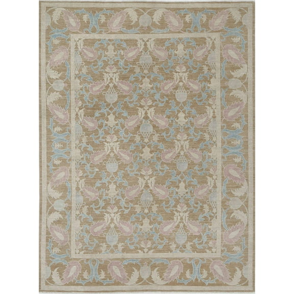 Hand Knotted Ziegler Tabriz Wool Rug - 8'9'' x 11'9''