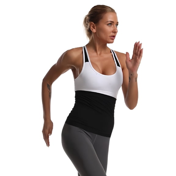 TELOLY Waist Trimmer for Women Men Sweat Wrap Sweat Waist Trainer Sweat Tummy Workout Belt Stomach Wraps for Bodybuilding