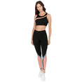 thumbnail image 4 of Women's Color-Black Activewear Leggings - BLACK/ PINK/BLUE, M, 4 of 5