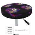 thumbnail image 4 of Bingfone14 Inch Padded Round Bar Stool Cover Cushion With Elastic Fabric Round Chair Seat - Mushrooms And Skull, 4 of 7