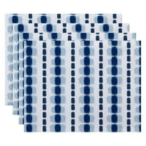 Simply Daisy 18" x 14" Watercolor Stripe Stripe Print Placemat, Set of 4