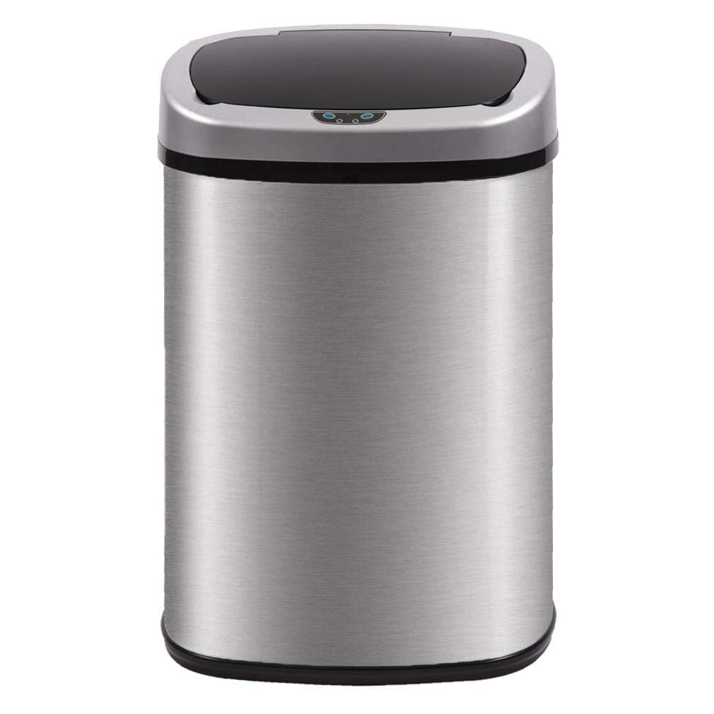 13 Gallon Kitchen Trash Can Stainless Steel Home Office Used 