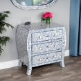thumbnail image 2 of Trubadur Blue And White Bone Inlay 3 Drawer Chest, 2 of 9