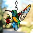 thumbnail image 1 of Fiudx Colgante de Colibrí, Impresionante Decoración de Vitral, Obra de Arte para Ventana Fácil de Colgar, Reflejos Coloridos En La Luz Del Sol, Espacio Vital, Idea de Regalo Única, Belleza Atemporal., 1 of 6