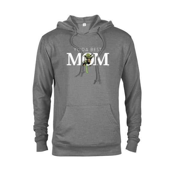 Star Wars Yoda Best Mom Lightsaber Mother’s Day Gift - Pullover Hoodie for Adults - Customized-Graphite Heather