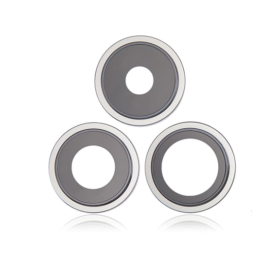 Replacement Back Camera Lens With Bracket & Bezel For iPhone 14 Pro/14 Pro Max(Silver)(3 Piece Set)(Aftermarket Plus)