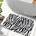 thumbnail image 5 of Zebra Stripe Soft Flannel Bathroom Rug 16"x24", Water Absorbent Non-Slip Bath Mat for Tub and Shower Room, 5 of 9