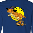 thumbnail image 4 of Inktastic Roaring Tyrannosaurus Rex Witch on Halloween Long Sleeve Youth T-Shirt, 4 of 5