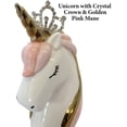 thumbnail image 3 of Unicorn Piggy Bank with Rhinestones Girls Ceramic Bank, 3 of 9