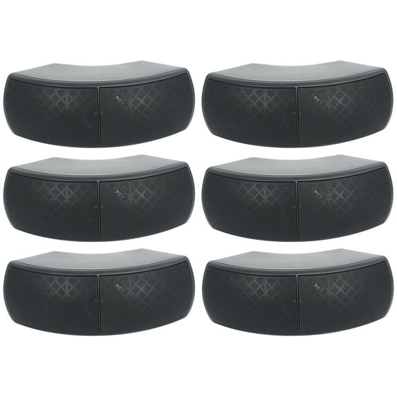 (6) Rockville WET-D4 Black Indoor/Outdoor Commercial/Restaurant/Bar 70V Speakers