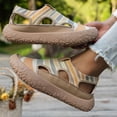thumbnail image 3 of Orthopedic Shoes for Women Wide Width Breathable Walking Slip on Sneakers Non Slip Arch Support Shoes Fashion Platform Sneakers Khaki Size 6.5, 3 of 5