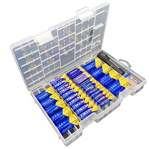 Battery Organizer Storage case for 68pcs Battery Holds, AA, AAA, C, D