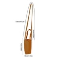 thumbnail image 4 of Cateissary Bolsa para botella de agua, reutilizable, plegable, portátil, para bebidas, bolsa portavasos, bandolera de Color sólido, bolsa de Almacenamiento y organización del hogar Café, 4 of 6